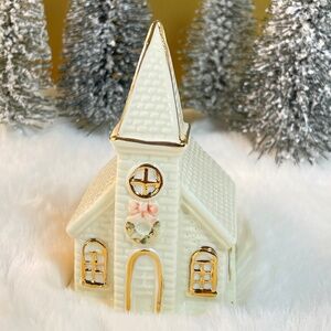 Holiday Charm! Vintage Holiday Ornament Porcelain Church/Chapel